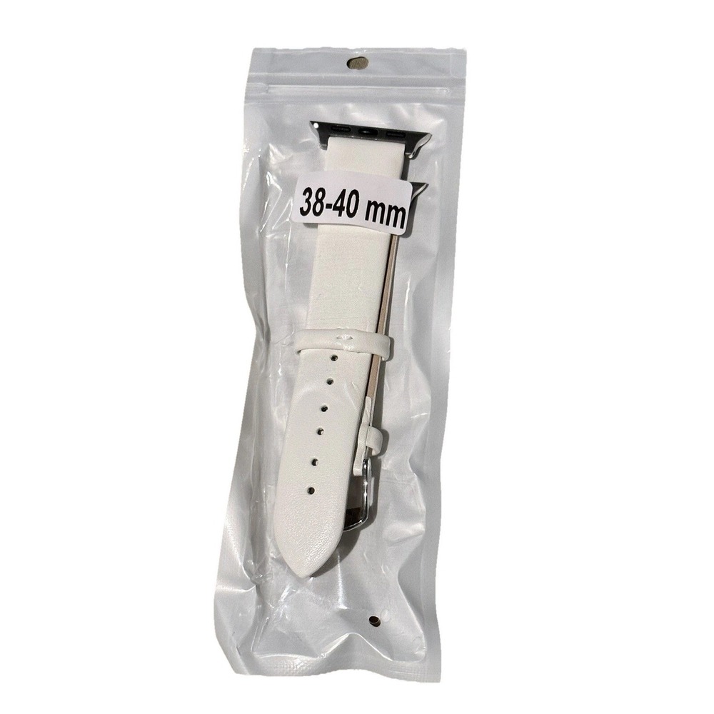 Genuine Leather  Smartwatch Watch Band Size 38-40 MM Color White New - Picture 12 of 12